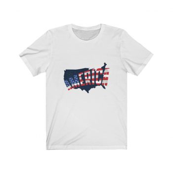 Adult Short Sleeve Tee T-Shirt Unisex - America USA Map