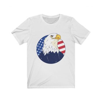 Adult Short Sleeve Tee T-Shirt Unisex - American Eagle USA Flag