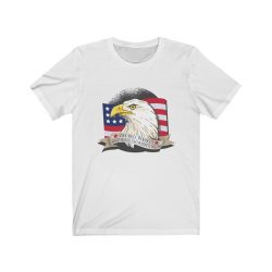 Adult Short Sleeve Tee T-Shirt Unisex - American Patriot Eagle The Red White and Blue