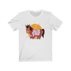 Adult Short Sleeve Tee T-Shirt Unisex - Bathrobe Horse
