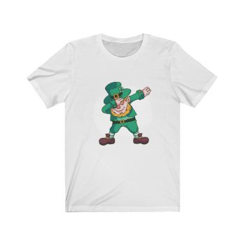 Adult Short Sleeve Tee T-Shirt Unisex - Dancing Leprechaun Dabbing St Patricks Day