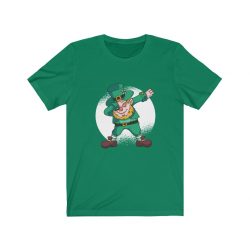 Adult Short Sleeve Tee T-Shirt Unisex - Dancing Leprechaun Dabbing St Patricks Day