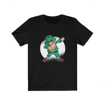 Adult Short Sleeve Tee T-Shirt Unisex - Dancing Leprechaun Dabbing St Patricks Day