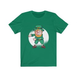 Adult Short Sleeve Tee T-Shirt Unisex - Dancing Leprechaun Flossing St Patricks Day