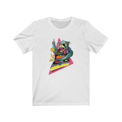 Adult Short Sleeve Tee T-Shirt Unisex - DJ Bear Colorful