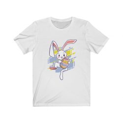 Adult Short Sleeve Tee T-Shirt Unisex - Easter Bunny Easter Egg Pink Yellow Blue