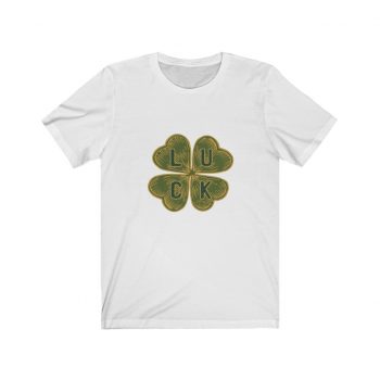 Adult Short Sleeve Tee T-Shirt Unisex - Four Leaf Clover Luck