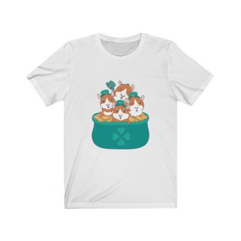 Adult Short Sleeve Tee T-Shirt Unisex - Guinea Pigs St Patricks Day Pot of Gold