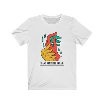 Adult Short Sleeve Tee T-Shirt Unisex - Hand Sanitizer Freak Covid 19 Coronavirus