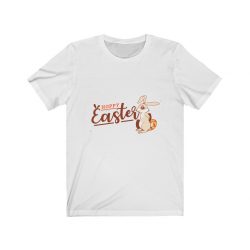 Adult Short Sleeve Tee T-Shirt Unisex - Hoppy Easter - Happy Easter Bunny Eggs