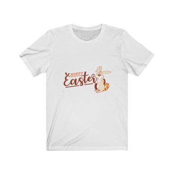 Adult Short Sleeve Tee T-Shirt Unisex - Hoppy Easter - Happy Easter Bunny Eggs