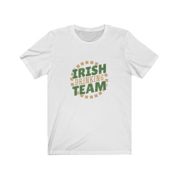 Adult Short Sleeve Tee T-Shirt Unisex - Irish Drinking Team Shamrocks