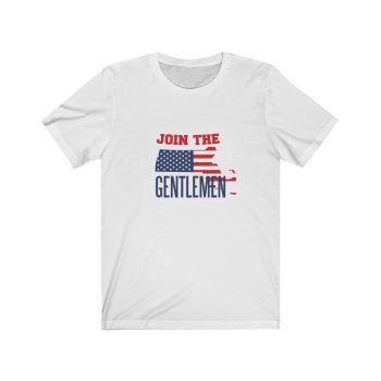 Adult Short Sleeve Tee T-Shirt Unisex - Join The Gentlemen American Flag