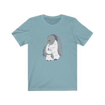 Adult Short Sleeve Tee T-Shirt Unisex - Penguin Mom and Baby