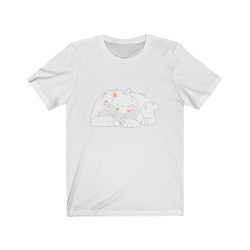 Adult Short Sleeve Tee T-Shirt Unisex - Polar Bear Mom and Baby