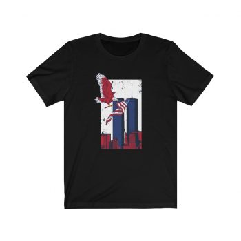 Adult Short Sleeve Tee T-Shirt Unisex - September 11 911 Twin Towers World Trade Center Memorial