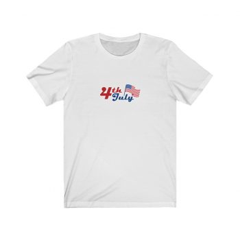 Adult Short Sleeve Tee T-Shirt Unisex Several Colors - 4th of July USA Flag