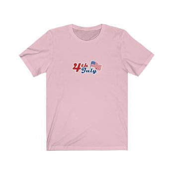 Adult Short Sleeve Tee T-Shirt Unisex Several Colors - 4th of July USA Flag