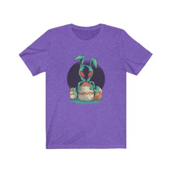 Adult Short Sleeve Tee T-Shirt Unisex Several Colors - Alien Easter Bunny