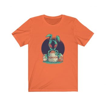 Adult Short Sleeve Tee T-Shirt Unisex Several Colors - Alien Easter Bunny