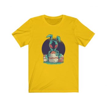 Adult Short Sleeve Tee T-Shirt Unisex Several Colors - Alien Easter Bunny