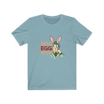 Adult Short Sleeve Tee T-Shirt Unisex Several Colors - Chocolate Egg Inspector Sherlock Detective Easter