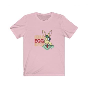 Adult Short Sleeve Tee T-Shirt Unisex Several Colors - Chocolate Egg Inspector Sherlock Detective Easter