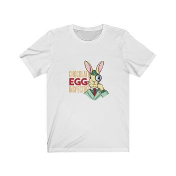 Adult Short Sleeve Tee T-Shirt Unisex Several Colors - Chocolate Egg Inspector Sherlock Detective Easter