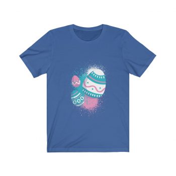 Adult Short Sleeve Tee T-Shirt Unisex Several Colors - Easter Eggs Spray Painted Blue Pink White