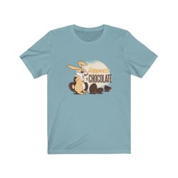 Adult Short Sleeve Tee T-Shirt Unisex Several Colors - Happiness Is Chocolate Eggs Easter Bunny