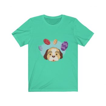 Adult Short Sleeve Tee T-Shirt Unisex Several Colors - Havaneser Havanese Dog Easter Eggs