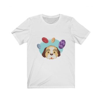 Adult Short Sleeve Tee T-Shirt Unisex Several Colors - Havaneser Havanese Dog Easter Eggs