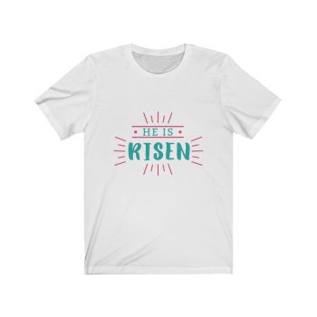 Adult Short Sleeve Tee T-Shirt Unisex Several Colors - He is Risen - Easter