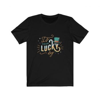 Adult Short Sleeve Tee T-Shirt Unisex Several Colors - It's Your Lucky Day Leprechaun Hat St. Patrick's