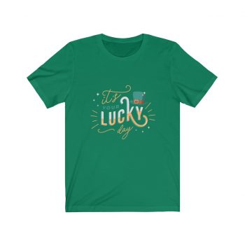 Adult Short Sleeve Tee T-Shirt Unisex Several Colors - It's Your Lucky Day Leprechaun Hat St. Patrick's