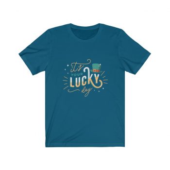 Adult Short Sleeve Tee T-Shirt Unisex Several Colors - It's Your Lucky Day Leprechaun Hat St. Patrick's