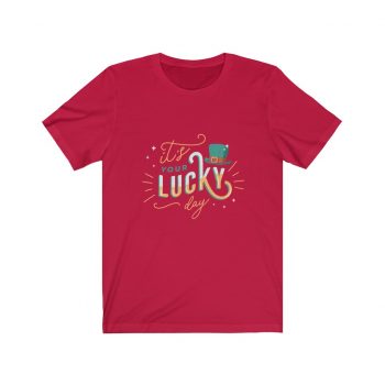 Adult Short Sleeve Tee T-Shirt Unisex Several Colors - It's Your Lucky Day Leprechaun Hat St. Patrick's