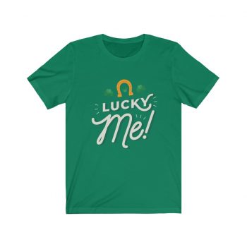 Adult Short Sleeve Tee T-Shirt Unisex Several Colors - Lucky Me Clover Shamrock Horseshoe St Patricks Day