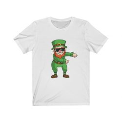 Adult Short Sleeve Tee T-Shirt Unisex - St Patricks Day Leprechaun Floss Dancing