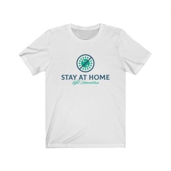 Adult Short Sleeve Tee T-Shirt Unisex - Stay at Home Fight Coronavirus