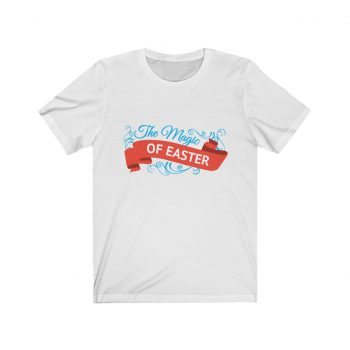 Adult Short Sleeve Tee T-Shirt Unisex - The Magic of Easter - Red Blue