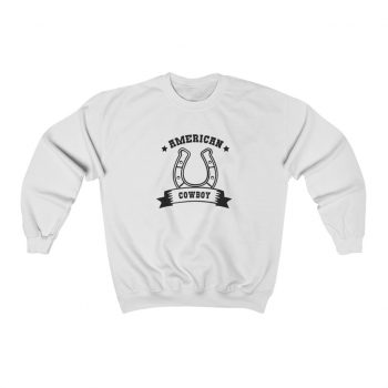 Adult Sweatshirt Unisex Heavy Blend - American Cowboy Horse Shoe