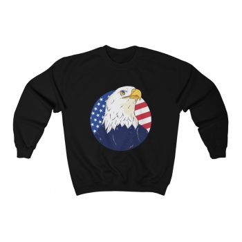 Adult Sweatshirt Unisex Heavy Blend - American Eagle USA Flag