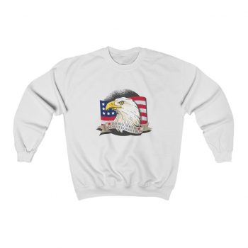 Adult Sweatshirt Unisex Heavy Blend - American Patriot Eagle The Red White and Blue