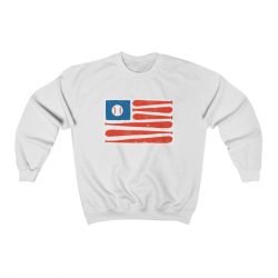 Adult Sweatshirt Unisex Heavy Blend - Baseball American Flag