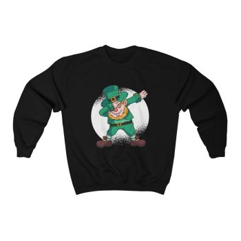 Adult Sweatshirt Unisex Heavy Blend - Dancing Leprechaun Dabbing St Patricks Day