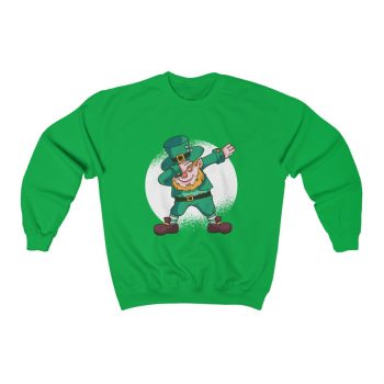 Adult Sweatshirt Unisex Heavy Blend - Dancing Leprechaun Dabbing St Patricks Day