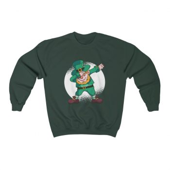 Adult Sweatshirt Unisex Heavy Blend - Dancing Leprechaun Dabbing St Patricks Day