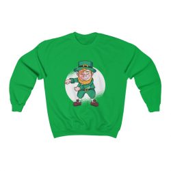 Adult Sweatshirt Unisex Heavy Blend - Dancing Leprechaun Flossing St Patricks Day