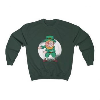 Adult Sweatshirt Unisex Heavy Blend - Dancing Leprechaun Flossing St Patricks Day